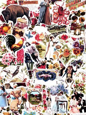 Sticker Grab Bag! 20 Random Turn of the Century Designs! Mystery Blind Pack!
